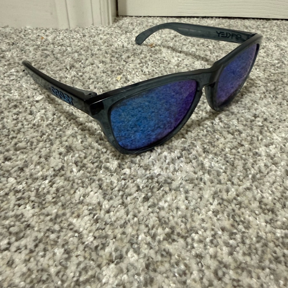 Oakley Blue Frogskins Prism Polarized Sunglasses